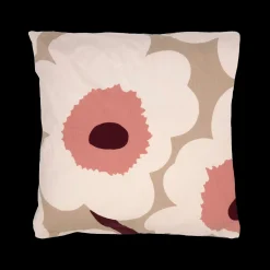 Marimekko Unikko Cushion Cover, beige/linen/rose