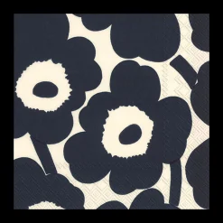 Marimekko Unikko Dark Blue Lunch Napkins (20 Pack)