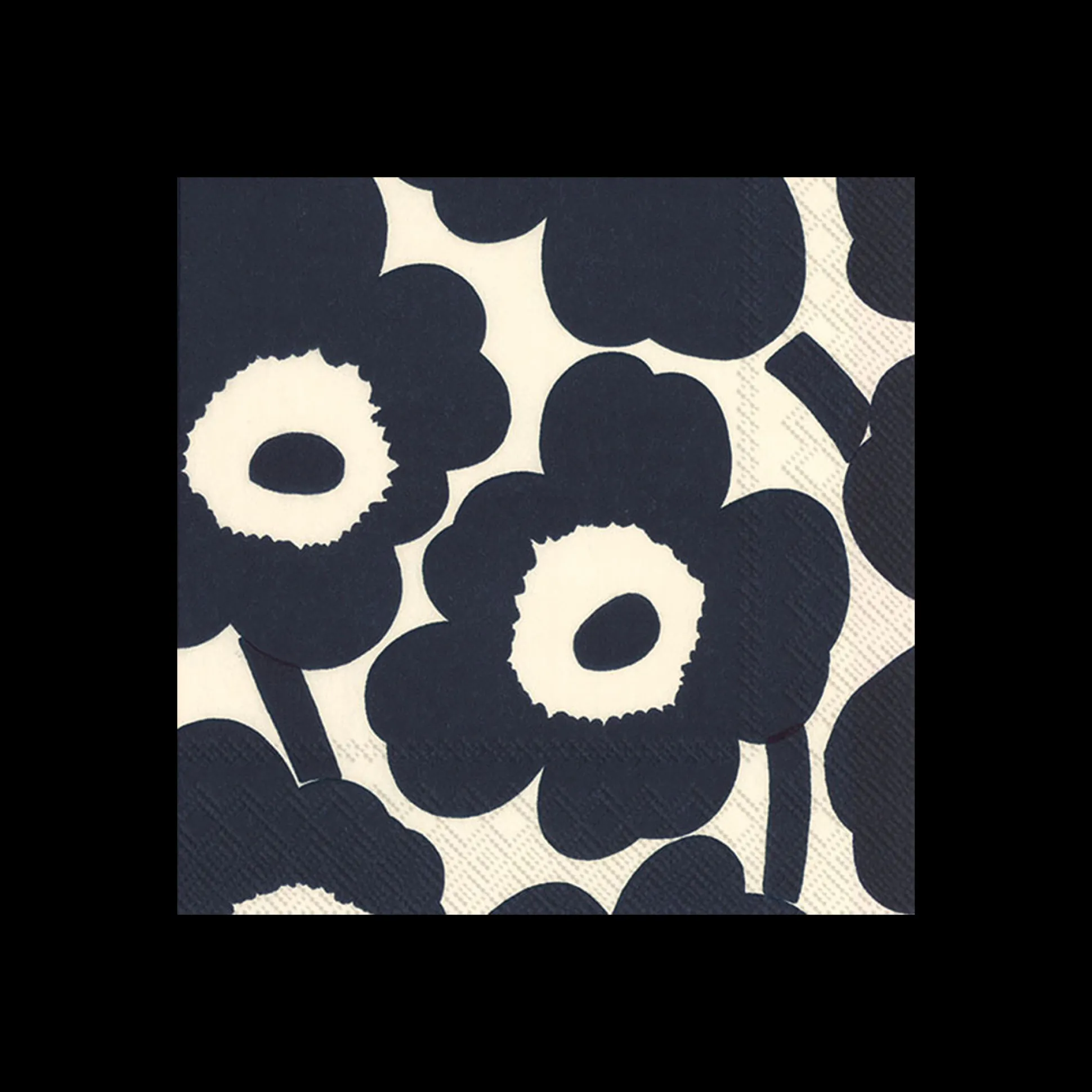 Marimekko Unikko Dark Blue Cocktail Napkins (20 Pack)
