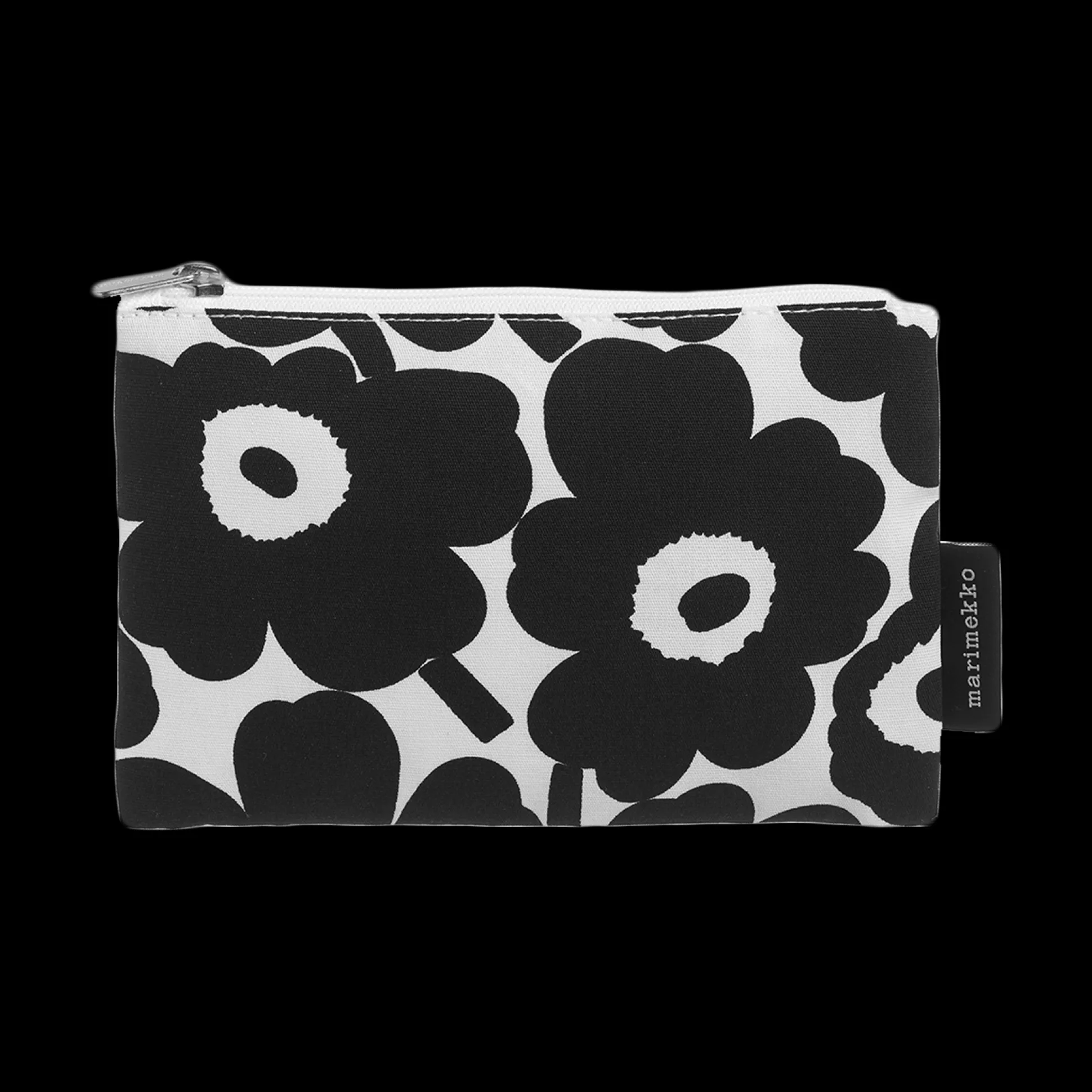 Marimekko Unikko Kaika Cosmetic Bag, white/black