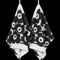 Marimekko Unikko Kitchen Towel Set of 2, white/black