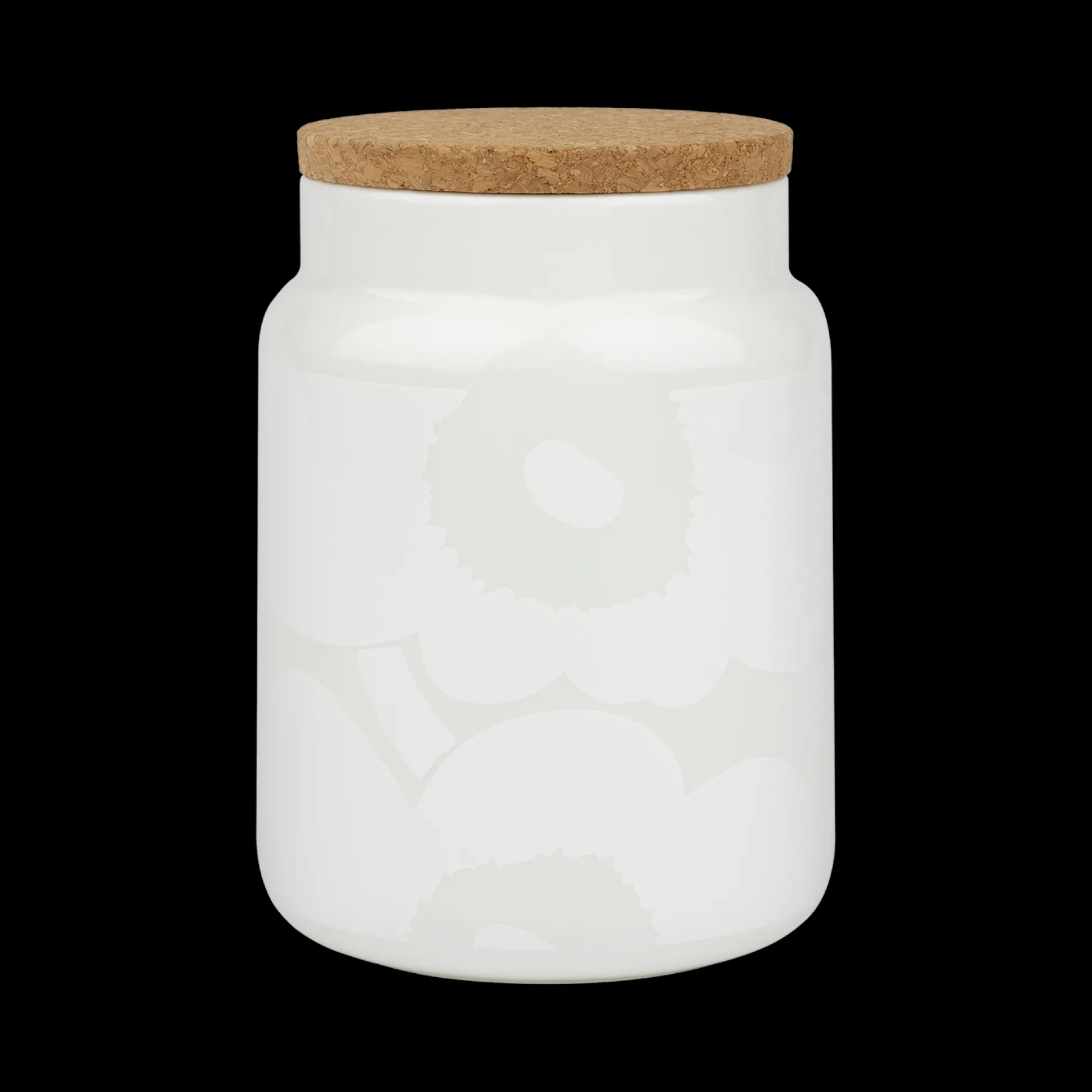 Marimekko Unikko Large Jar, off-white/white