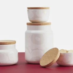 Marimekko Unikko Large Jar, off-white/white