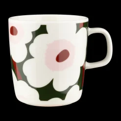 Marimekko Unikko Large Mug, white/green/pink