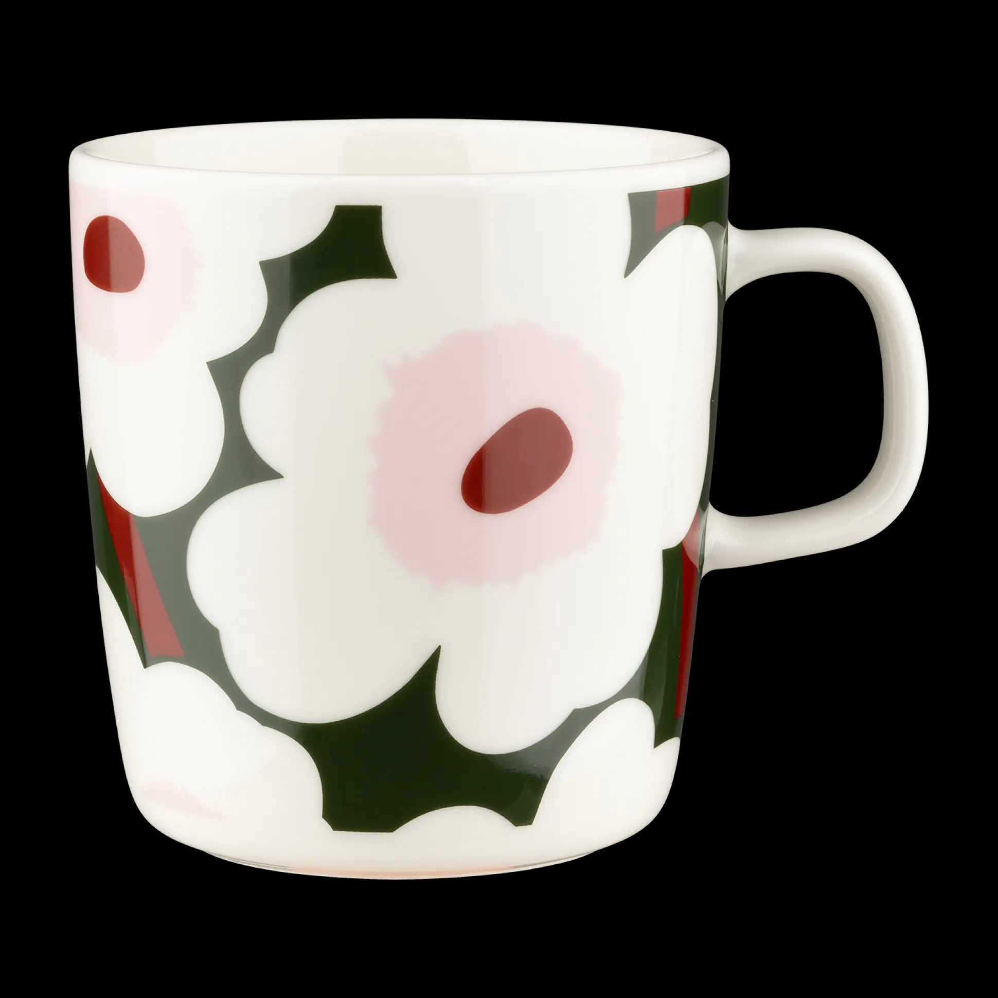 Marimekko Unikko Large Mug, white/green/pink