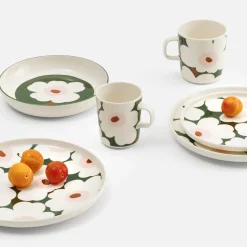 Marimekko Unikko Large Mug, white/green/pink