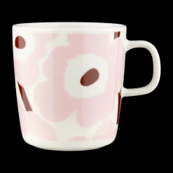Marimekko Unikko Large Mug, white/lt.pink/chestnut