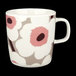 Marimekko Unikko Large Mug, white/beige/pink