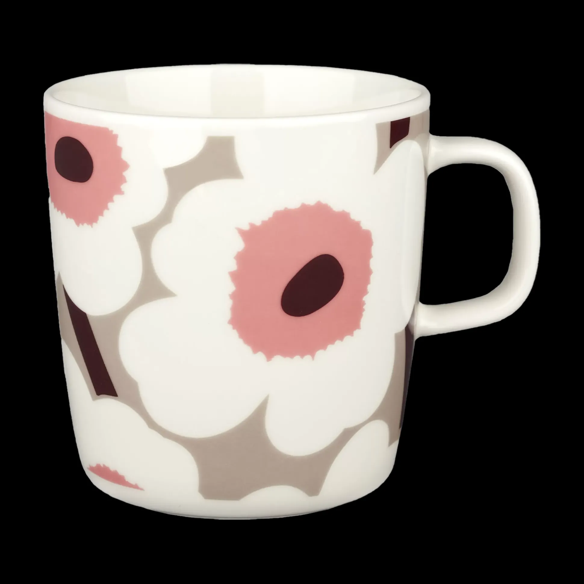 Marimekko Unikko Large Mug, white/beige/pink