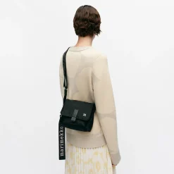 Marimekko Unikko Mini Messenger Shoulder Bag, black