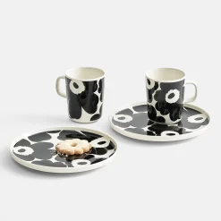 Marimekko Unikko Salad Plate, black/white