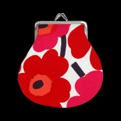 Marimekko Unikko Small Coin Purse, white/red