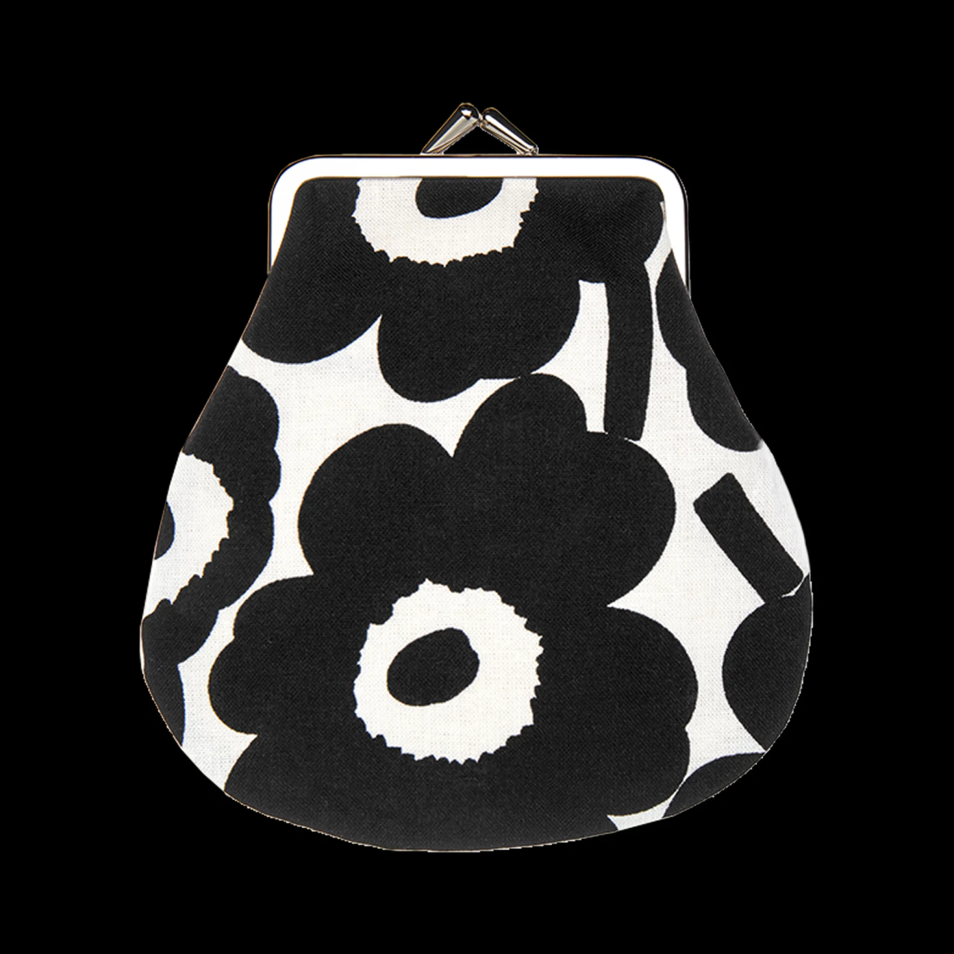 Marimekko Unikko Small Coin Purse, white/black