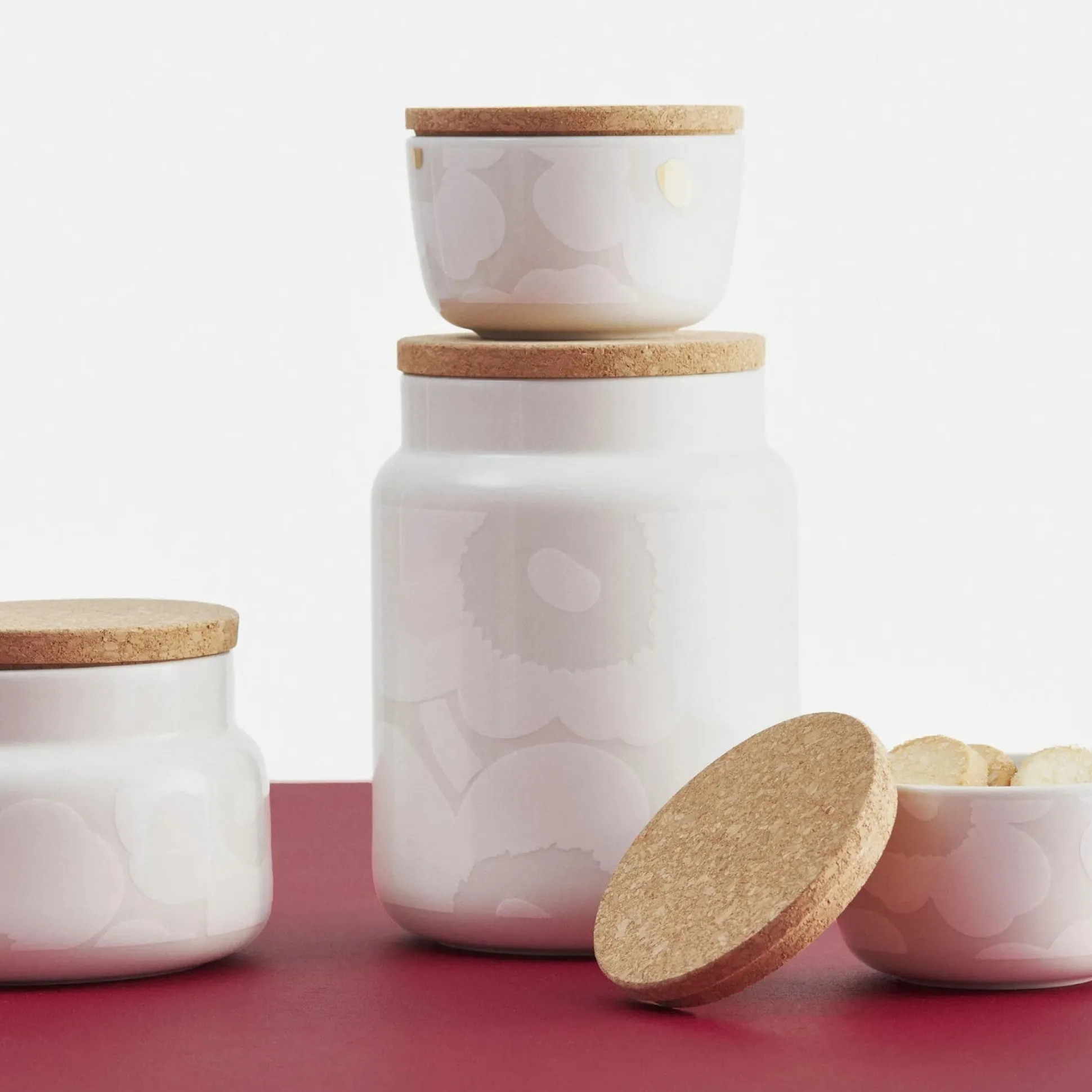 Marimekko Unikko Small Jar, off-white/white