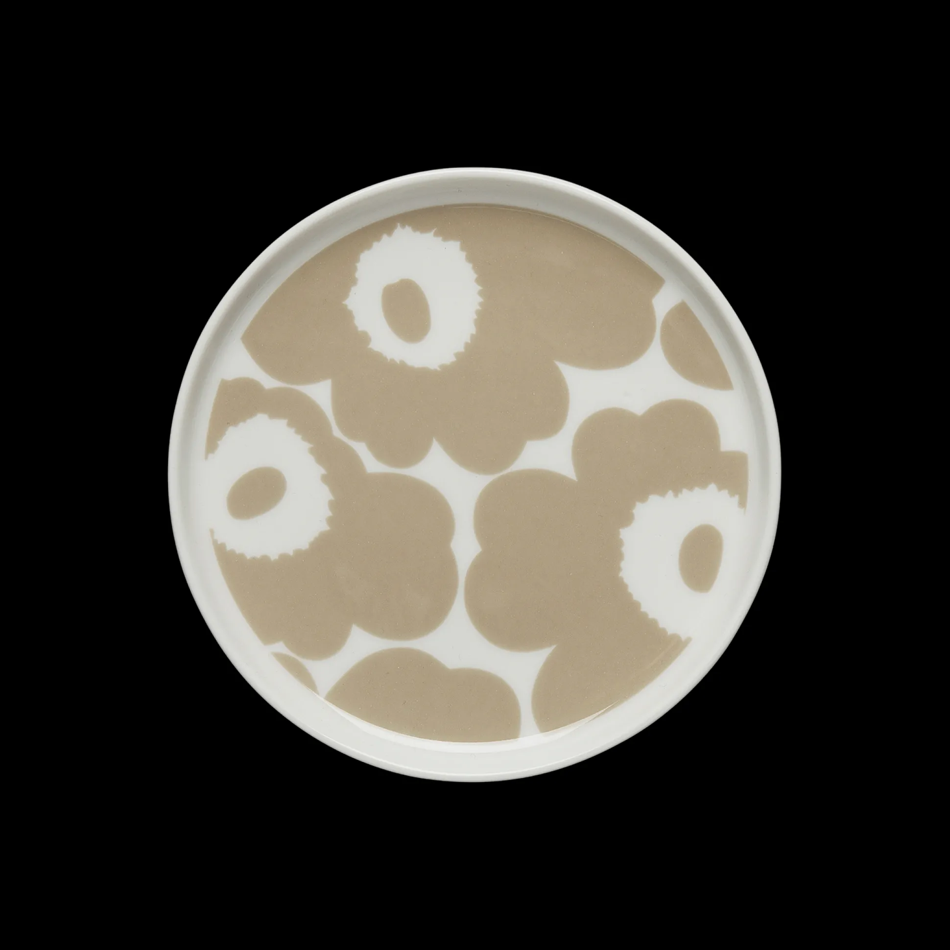Marimekko Unikko Snack Plate, white/beige