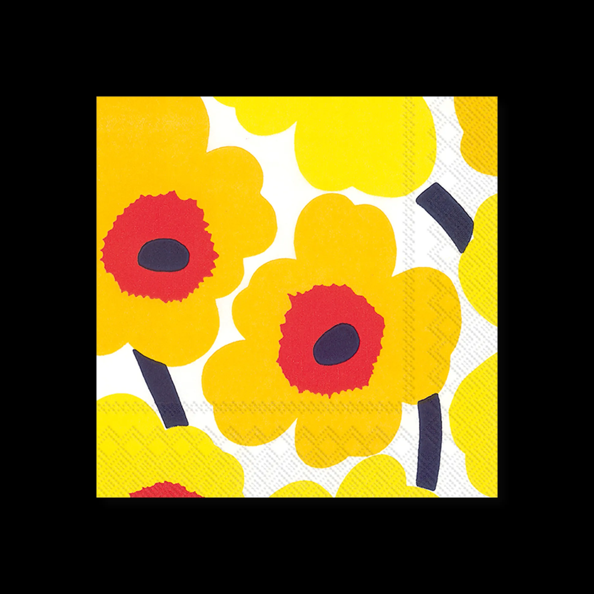 Marimekko Unikko Yellow Cocktail Napkins (20 Pack)