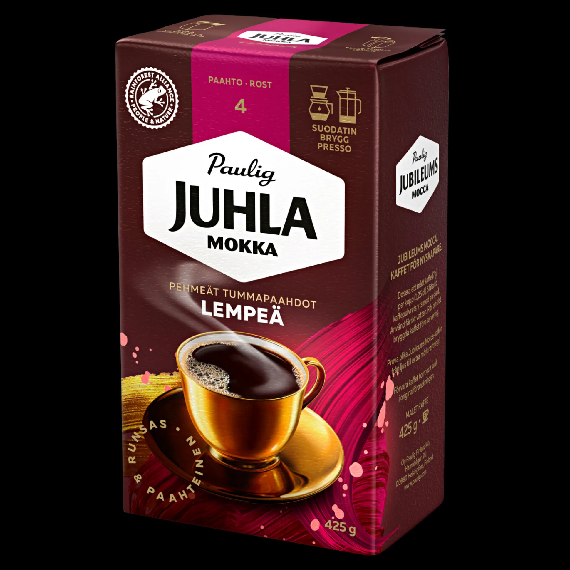 Paulig Juhla Mokka Lempeä Coffee Dark Roast (425g) - Roast Level 4/5