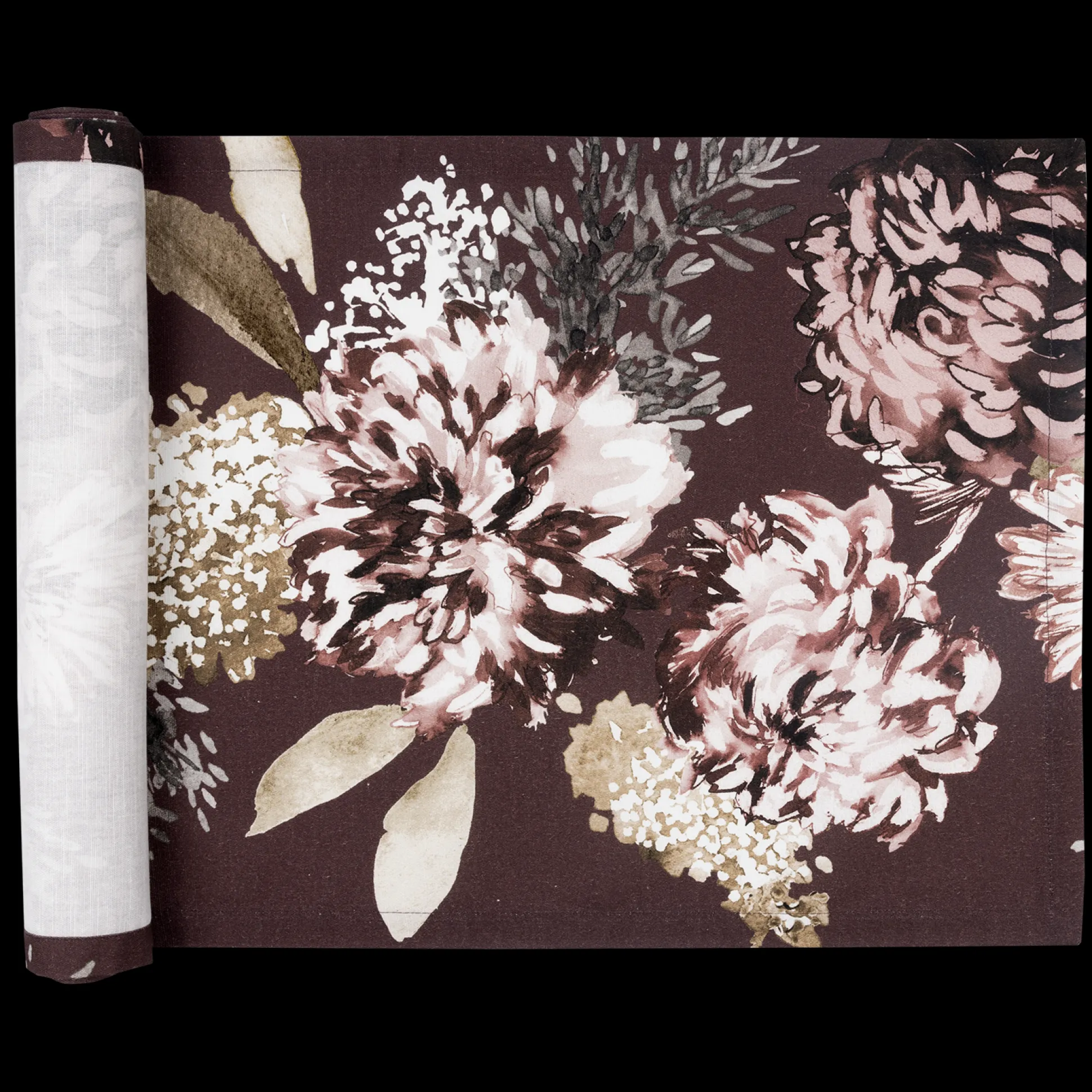 Pentik Kuningatar Coated Cotton Table Runner, burgundy