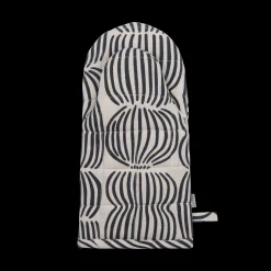 Pentik Vilja Black / Linen Oven Mitten