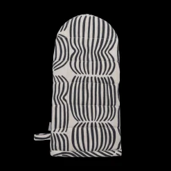 Pentik Vilja Black / Linen Oven Mitten
