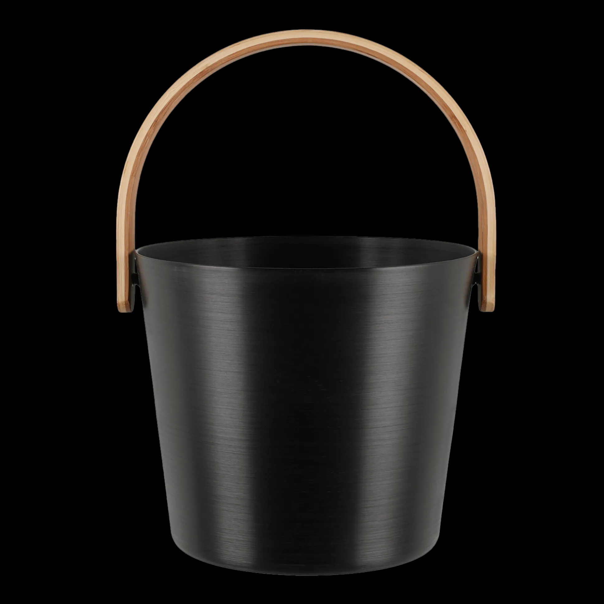 Rento Black Aluminum Bamboo Sauna Bucket