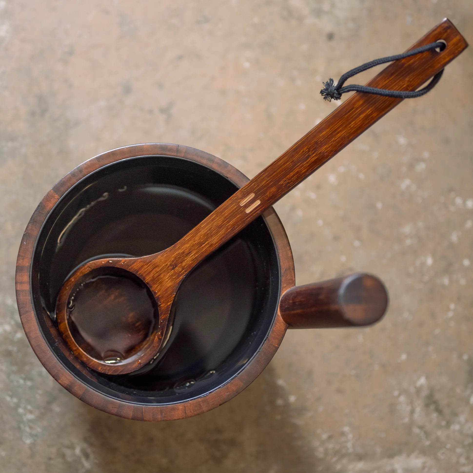 Rento Dark Bamboo Sauna Ladle