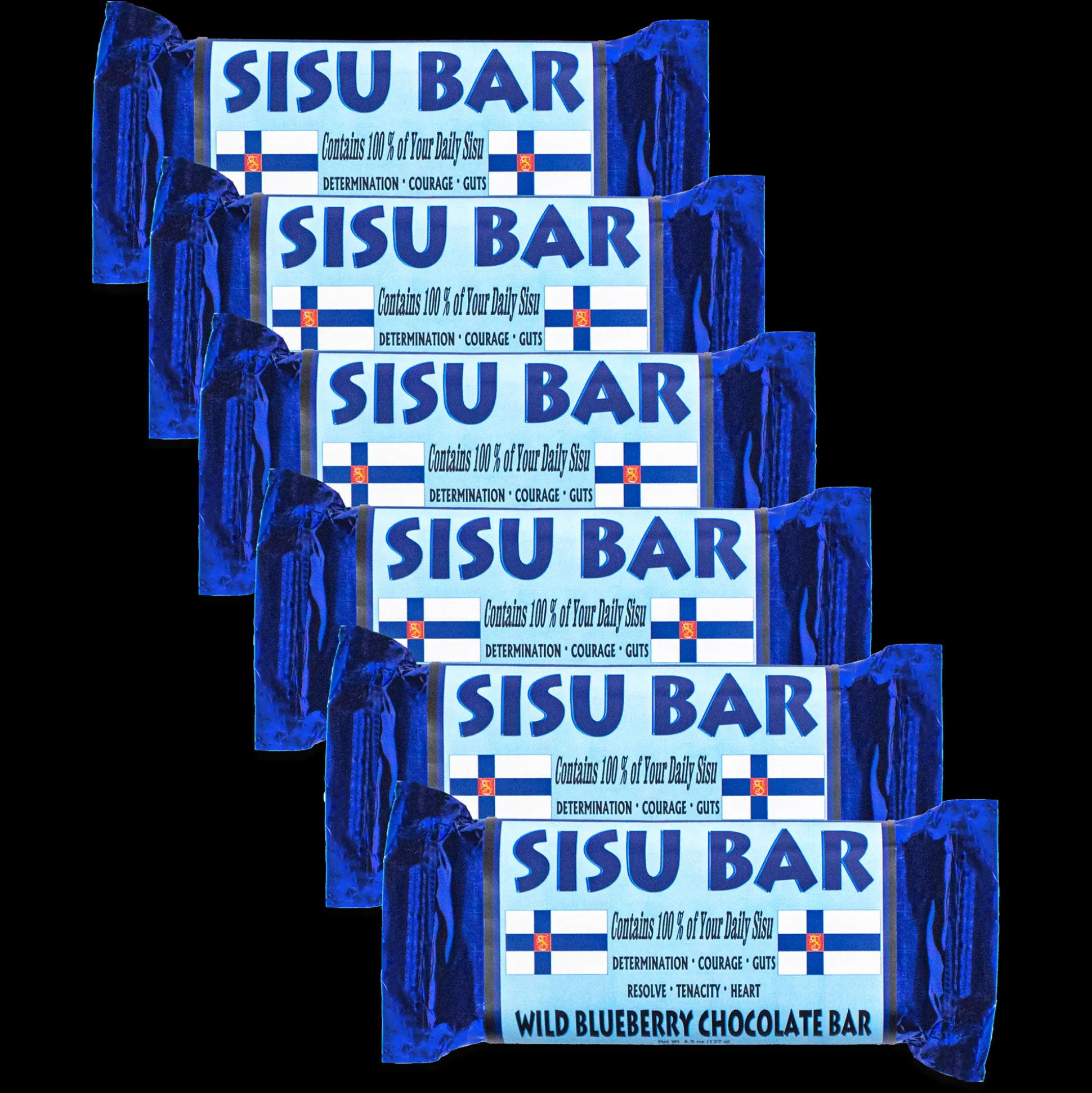 Sisu Wild Blueberry Chocolate Bar, 6 Pack