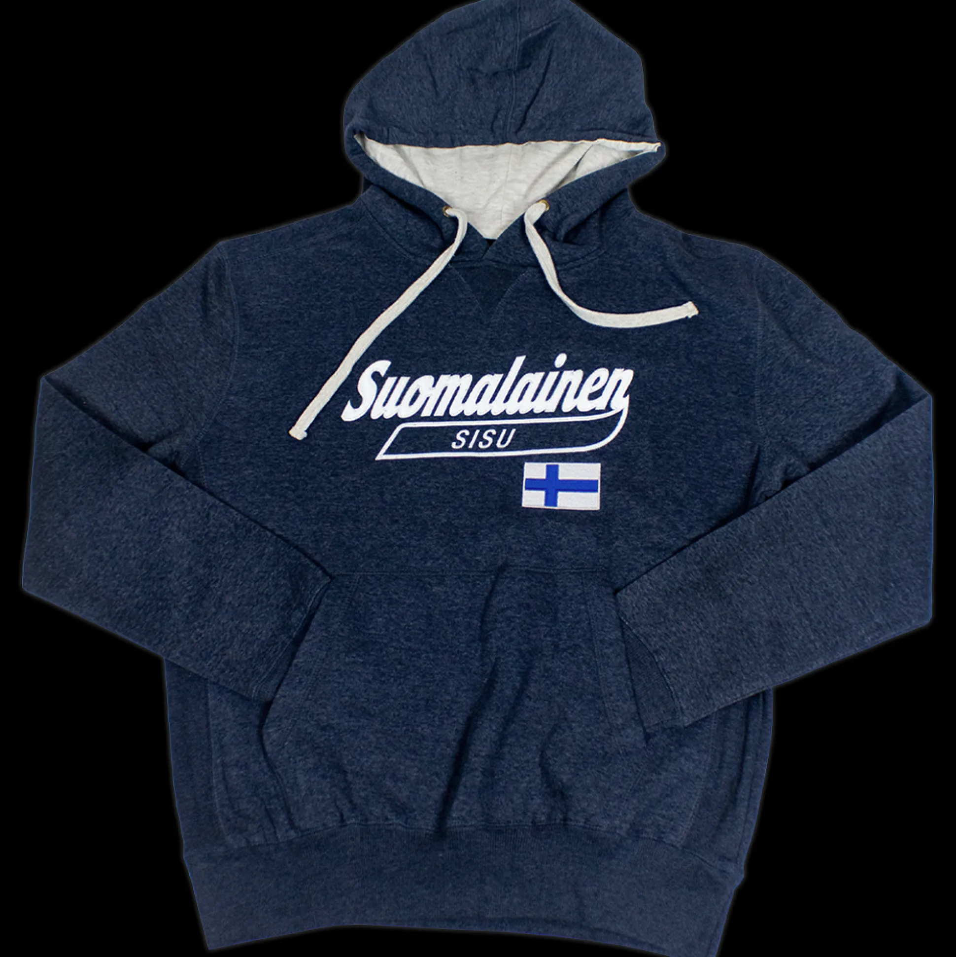 Suomalainen Heather Navy Hoodie