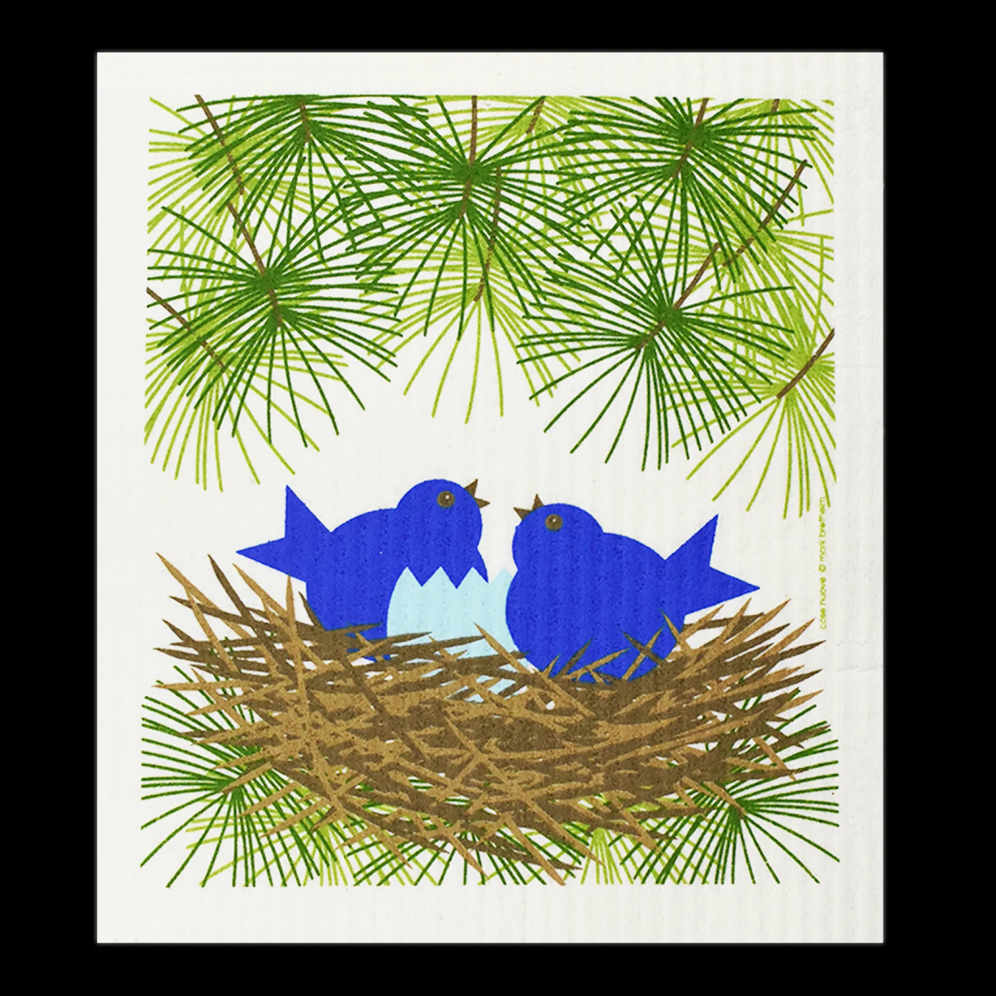 Swedish Dishcloth - Blue Bird Nest