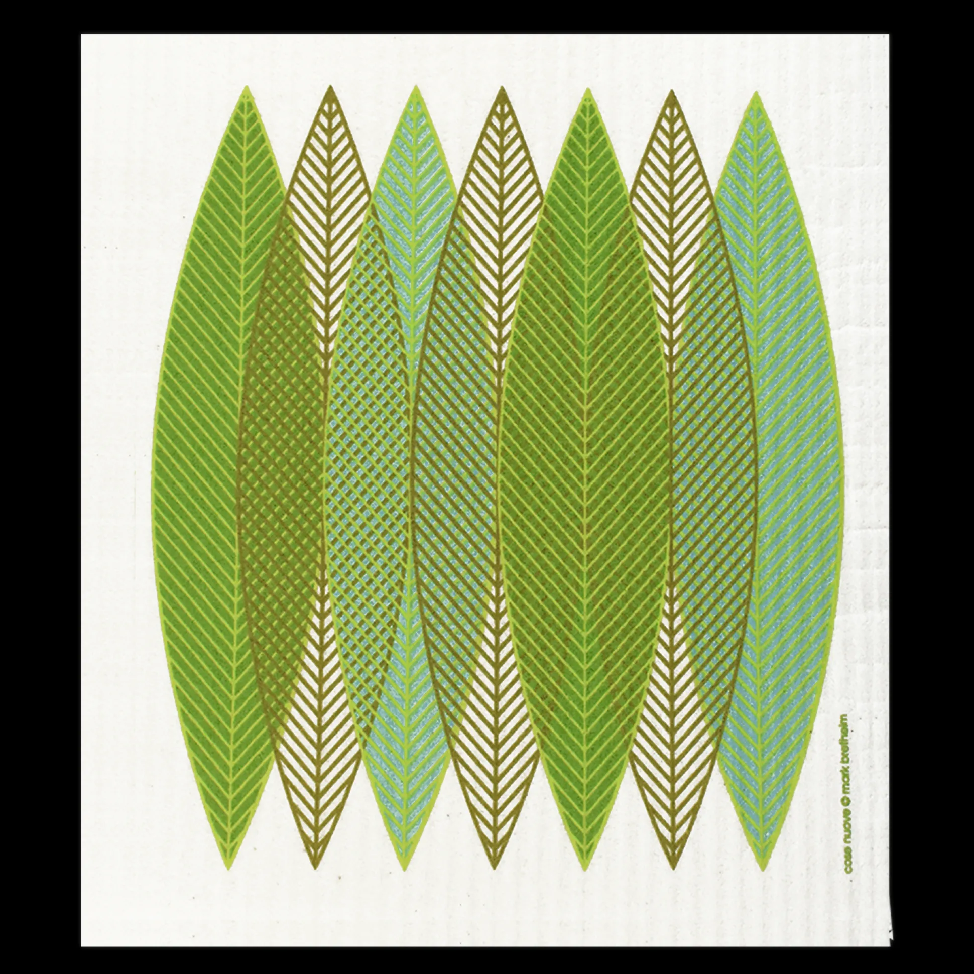 Swedish Dishcloth - Green Blades