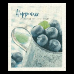 Swedish Dishcloth - Happiness is Enjoying Little Things