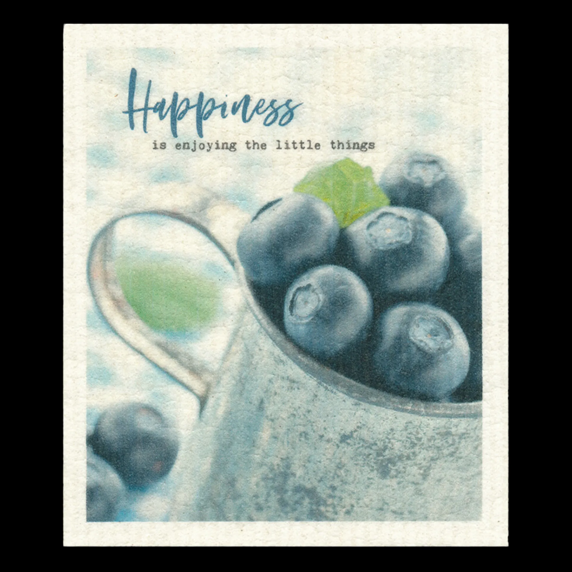 Swedish Dishcloth - Happiness is Enjoying Little Things