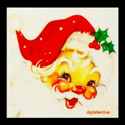 Swedish Dishcloth - Smiling Santa