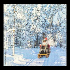 Swedish Dishcloth - Tomte Sledding