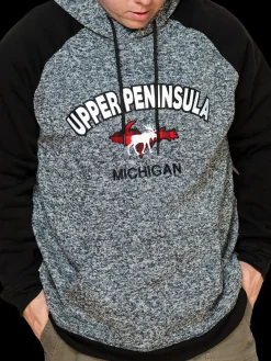 UP Plaid Moose Hooded Sweatshirt