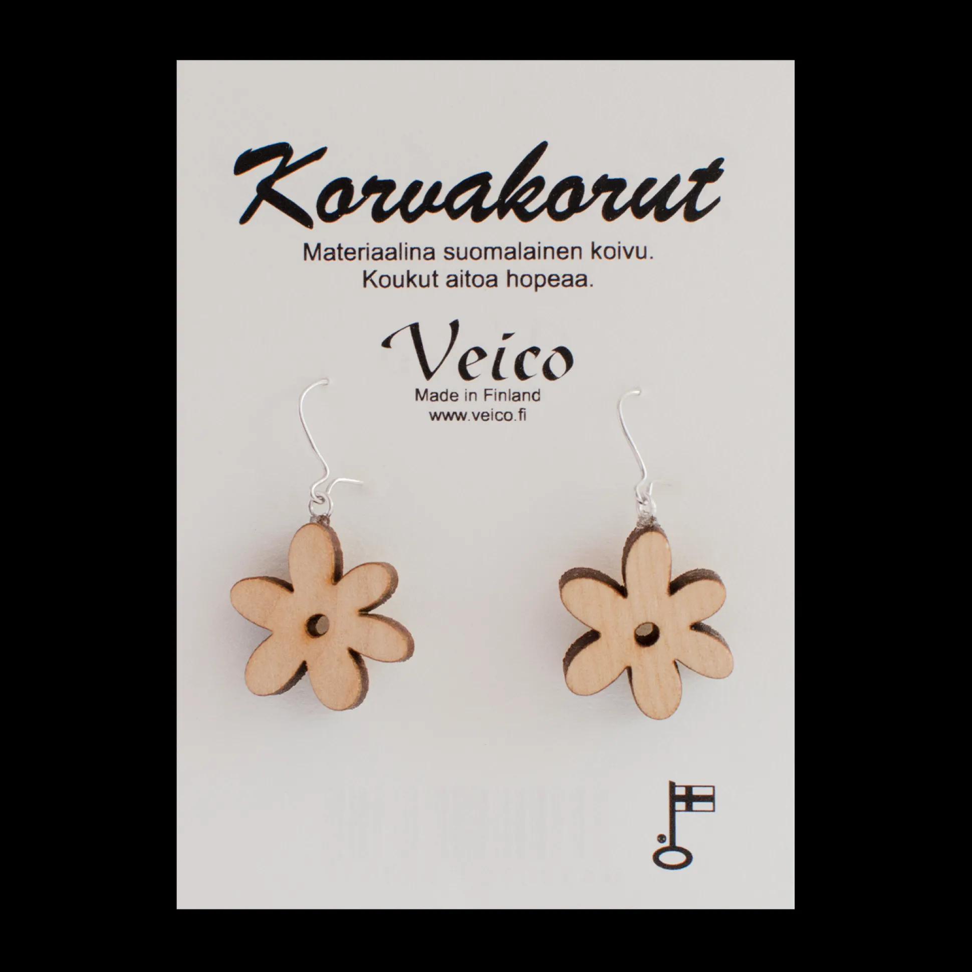 Veico Natural Birch Flower Earrings
