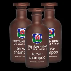 Very Fine Finnish - Tar Scented Shampoo, 3 Pack